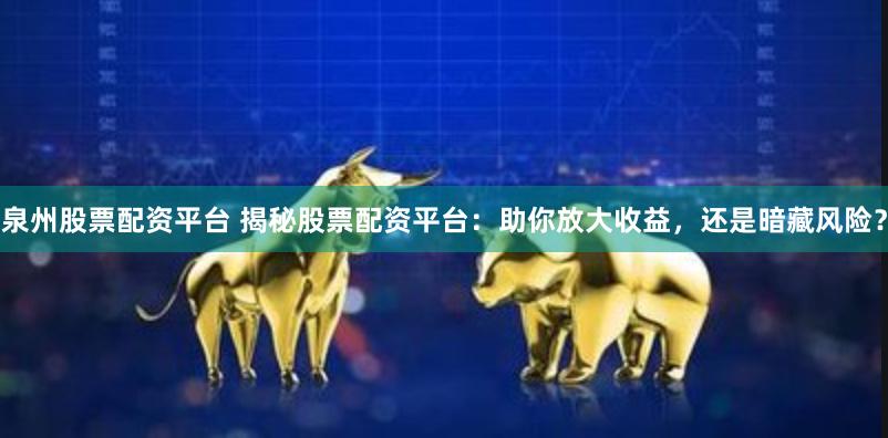 泉州股票配资平台 揭秘股票配资平台：助你放大收益，还是暗藏风险？